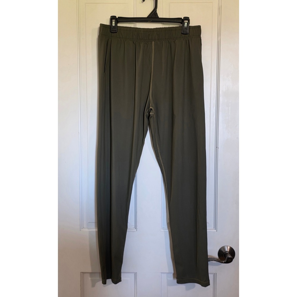 Zyia Active Everywhere Pants Olive Green Joggers Women Large L Stretch Tapered